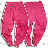 Detské oblečenie - růžovky - plátěné kalhoty s hlubokým sedem 151/158 - 583929