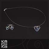 Sady šperkov - Drôtená sada - Zo srdca modré - 6129