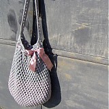 Veľké tašky - šedo-ružové vrece  - 766899