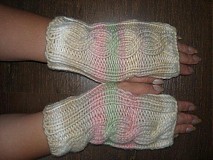 Rukavice - Ručne pletené rukavice-melírované - 790416
