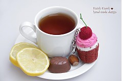 Kľúčenky - Autumn tea-drinking - 804986