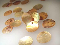 Minerály - Perleť farebná / kruh 15mm (Zlatá) - 884250