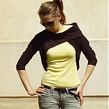  - Čierne  bolero s 3/4 rukávom - 92823