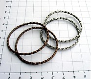 Komponenty - Kovový kruh strieborný 1 ks - 953673