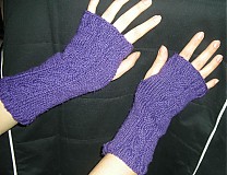 rukavičky bezprstačky tmavofialové