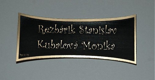 Tabuľky - štítok na vchodové dvere do bytu - 1004008