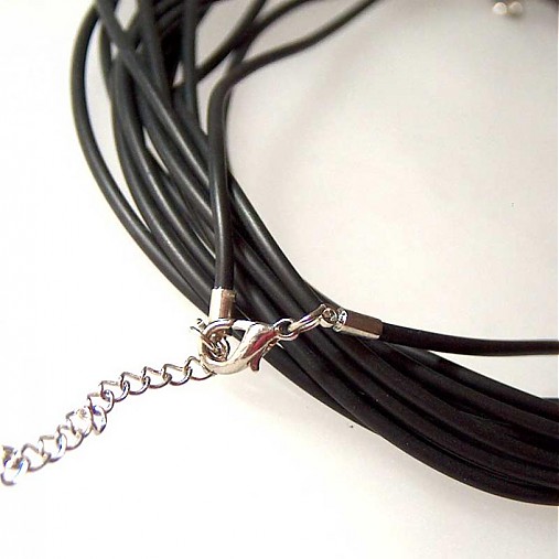 Komponenty - Silikónový náhrdelník (Čierny) - 1030557