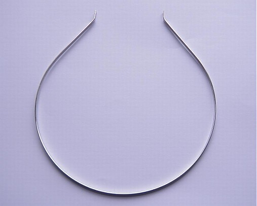 Komponenty - Základ na čelenku š.3mm - platina - 1ks (Čel301) - 1032767