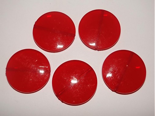 MILK plast placka 30mm-1ks (červená)