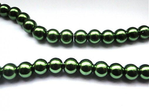 Voskované perly 8mm-10ks (tm.zelená)
