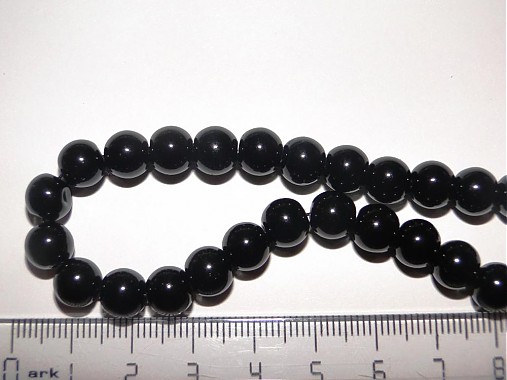 Voskované perly 8mm-10ks (čierna)