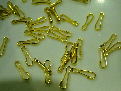 Jednoduché zapínanie-10ks (10mm-zlatá)