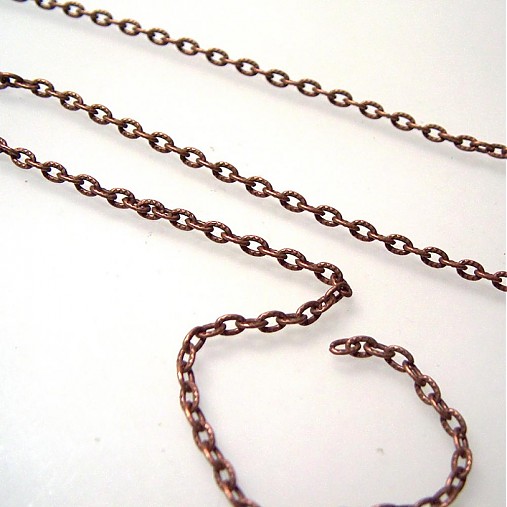 Komponenty - Reťazovina metráž 4mm x 3mm (medená farba) - 1189327