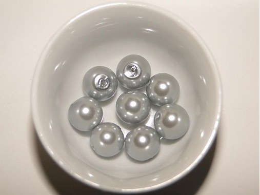 Voskované perly 10mm-8ks (strieborná)