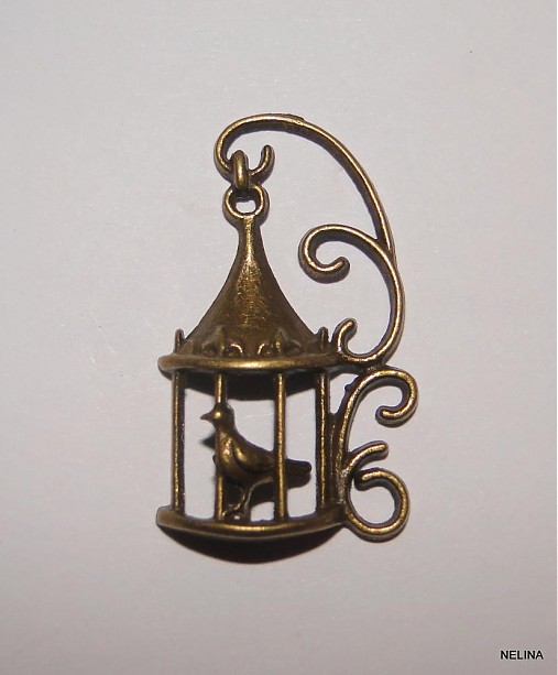 Prívesok klietka-bronz-1ks (35x20mm)