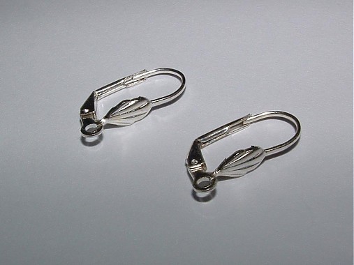 Komponenty - Náušnice mechanické uzávery 11x19.5mm, strieborné, pár - 1463415