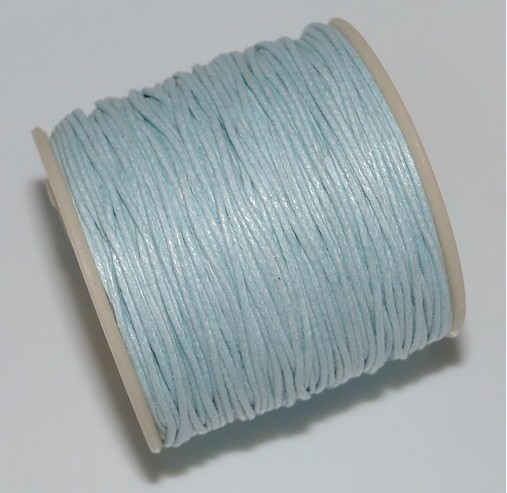 Bavlnená voskovaná šnúrka 1mm-1m (modrá detská)
