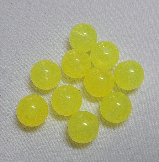 Korálky MILK plast 8mm (žltá-10ks)