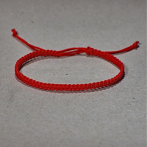 Náramky - Náramok - červený - proti urieknutiu (17 cm) - 1786476