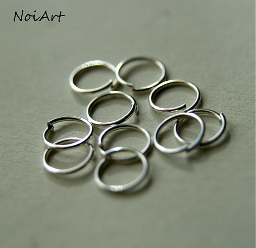 Komponenty - Krúžok priemer 6 mm strieborný - 1839186