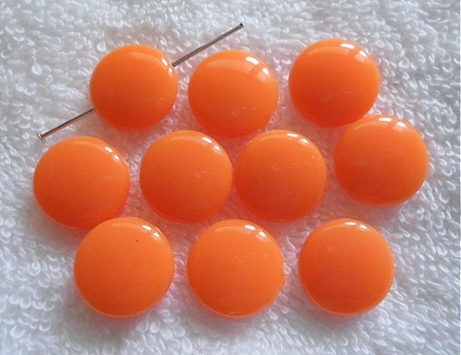 COLOR plast "lentilky" 16mm (oranžová-10ks)