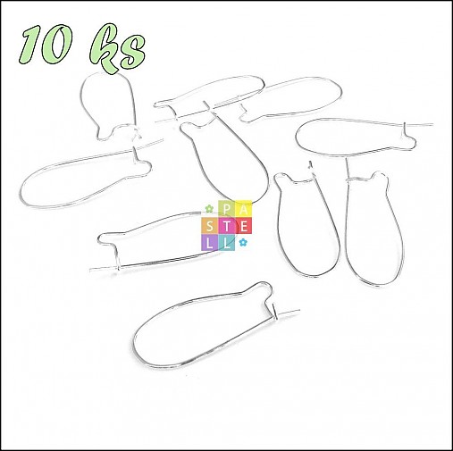 Komponenty - (0722) Háčiky zatvaracie, 17 x 24 mm - 10 ks - 1949875