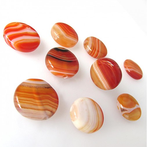 Minerály - Achát korálka plochá 20mm/ Oranžové odtiene - 1956968