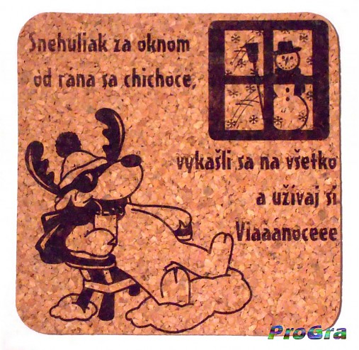 Príbory, varešky, pomôcky - vianočné podpivníčky - sada 6ks - 2070282