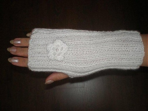 Rukavice - Rukavičky biele - 208102