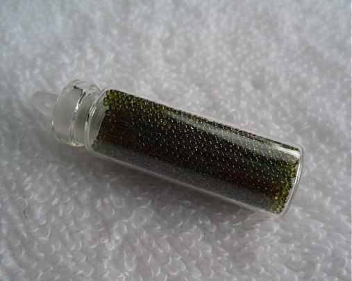 Sklenené guľôčky 0,7mm-1ks (8-transp.olivová)