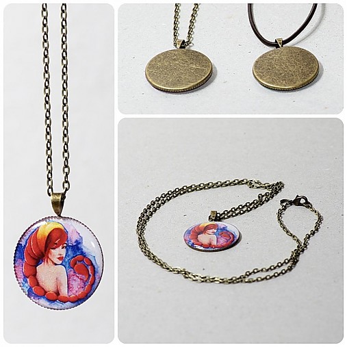 Náhrdelníky - SCORPIO - Škorpión - Medailónik podľa znamenia  - 2159134