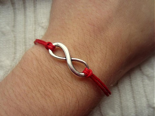 Náramky - Červený kabbalah + nekonečno :) - 2195706
