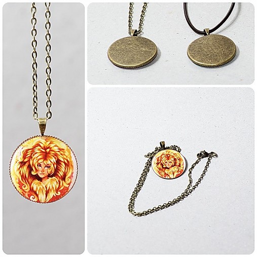 Náhrdelníky - LEO - Lev - Medailónik podľa znamenia - 2224128