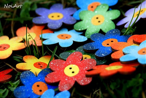 GOMBÍČKY mnohofarebné kvetované