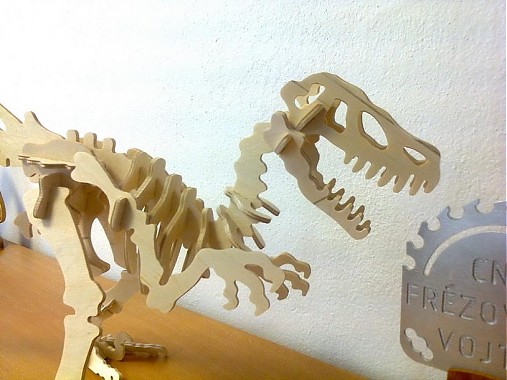 3D PUZZLE dinosaurus RAPTOR stavebnica - 62cm