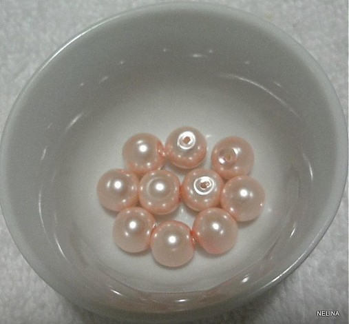Voskované perly 8mm-10ks (ružová svetlá)
