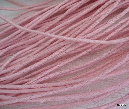 Bavlnená voskovaná šnúrka 2mm-1m (sv.ružová)
