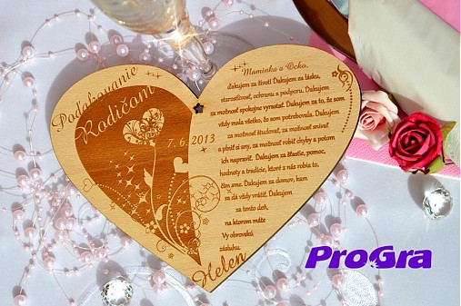 Tabuľky - Poďakovanie rodičom - veľké preglejkové - Elegant AKCIA - 2625960