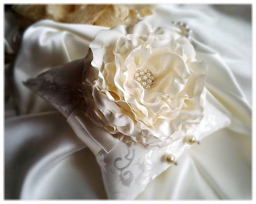 Prstene - Svadobný vankúšik creme&vanilla. - 2646396