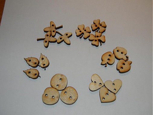 Galantéria - Gombiky drevene 2cm - 2647290