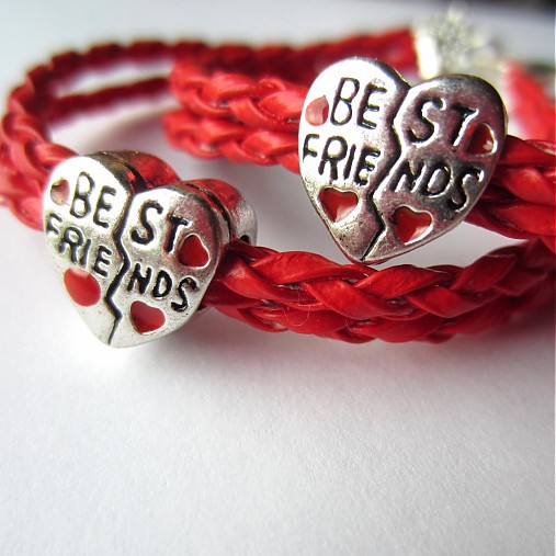 Náramky - Kožené náramky pre naj priateľky :)  - 2653488