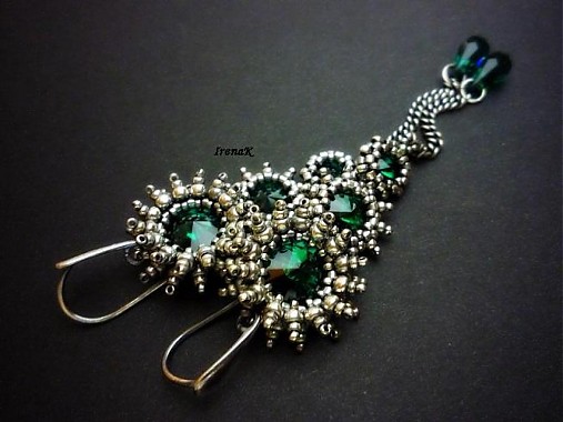 Náušnice - Drop of Emerald (Ag 925) - 2670400