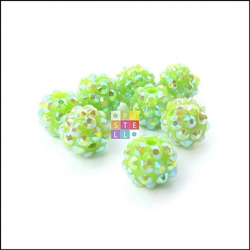 Korálky - (0167) Shamballa korálky, 10 x 11 mm - 1 ks - 2741161