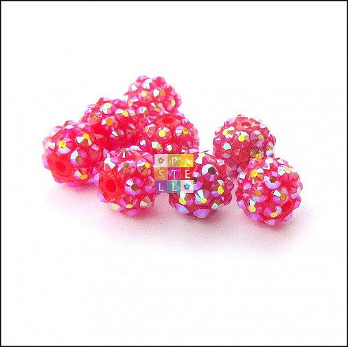Korálky - (0168) Shamballa korálky, 10 x 11 mm - 1 ks - 2741162