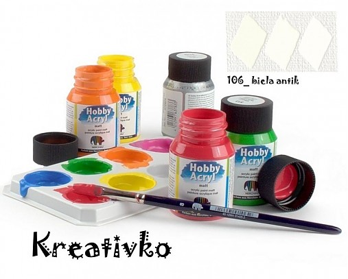  - Akrylové farby Nerchau (matné) 59 ml - 106_biela antik - 2750209