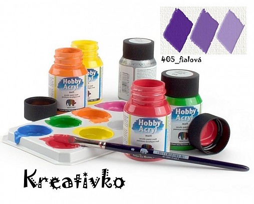  - Akrylové farby (matné) 59 ml - 405_fialová - 2751349