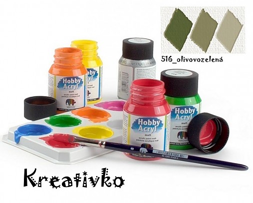  - Akrylové farby (matné) 59 ml - 516_olivovozelená - 2751558