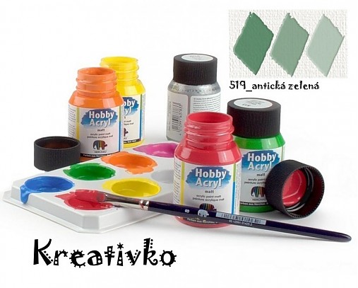  - Akrylové farby (matné) 59 ml - 519_antická zelená - 2751587