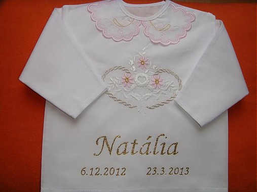 Detský textil - Košieľka na krst - 2764897