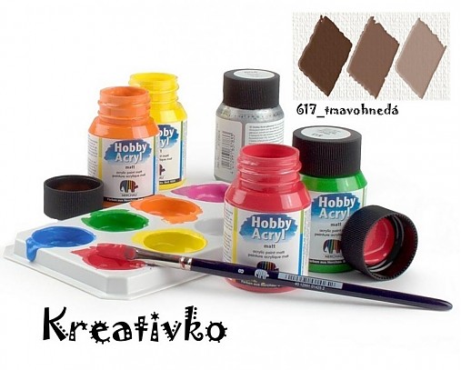  - Akrylové farby (matné) 59 ml - 617_tmavohnedá - 2771910